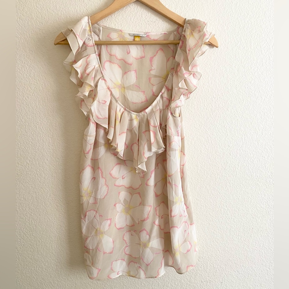 Anthropologie Silk Floral blouse
